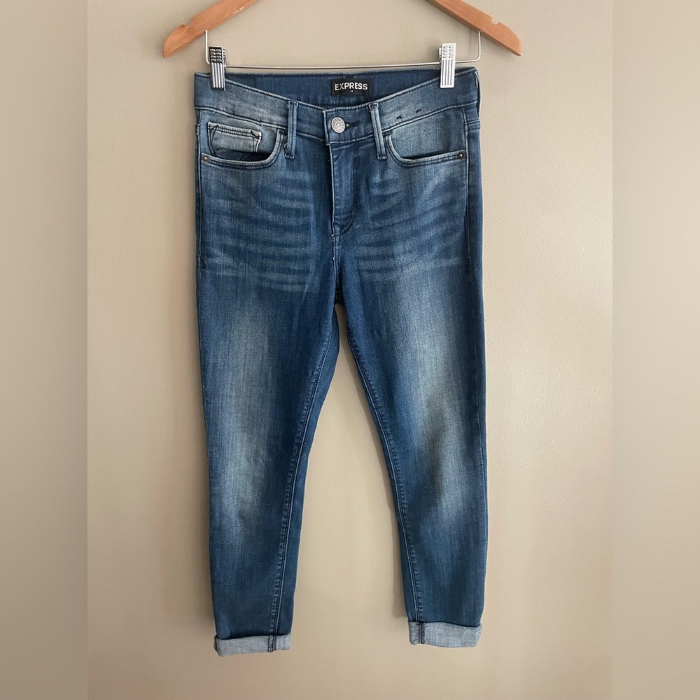 Express: Mid Rise Blue Denim Jeans - Picture 16 of 16